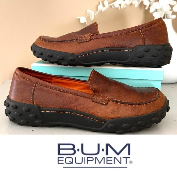 B.U.M. Equipment Leather and Rubber Slip on Shoes in Spice Size 7 - Picture 1 of 17